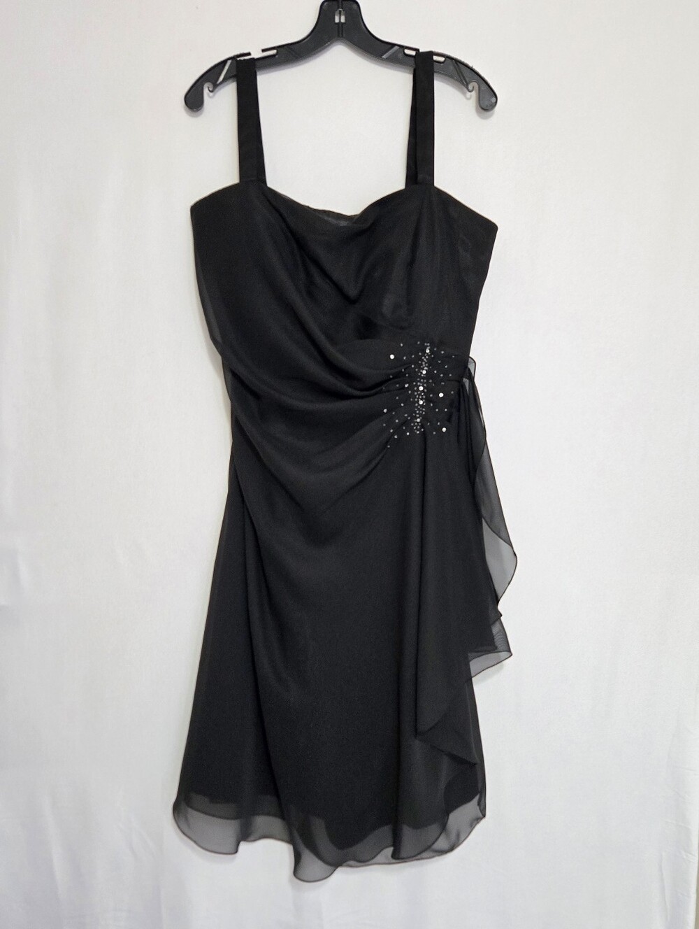 Jewel Black Cocktail Party Prom Dress Women's Size L